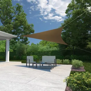 11 Ft. 10 In Mocha High Density Polyethylene Ready To Hang Shade Sail Canopy