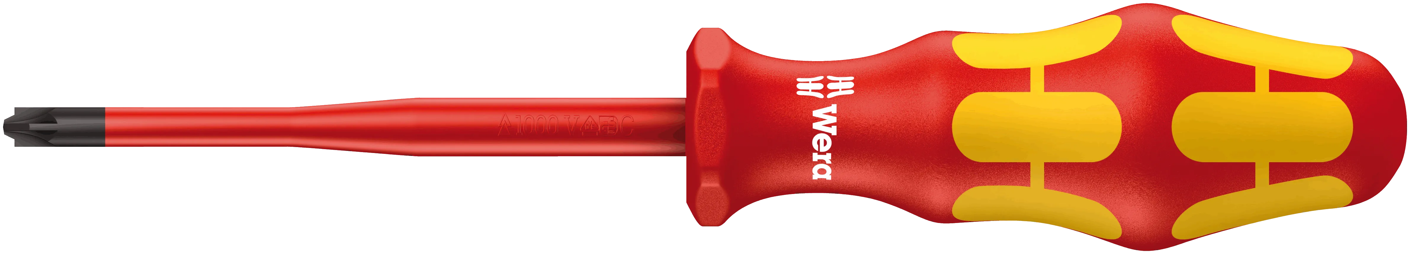 165 iS PZ/S VDE Insulated screwdriver with reduced blade diameter for PlusMinus screws (Pozidriv/slotted)
