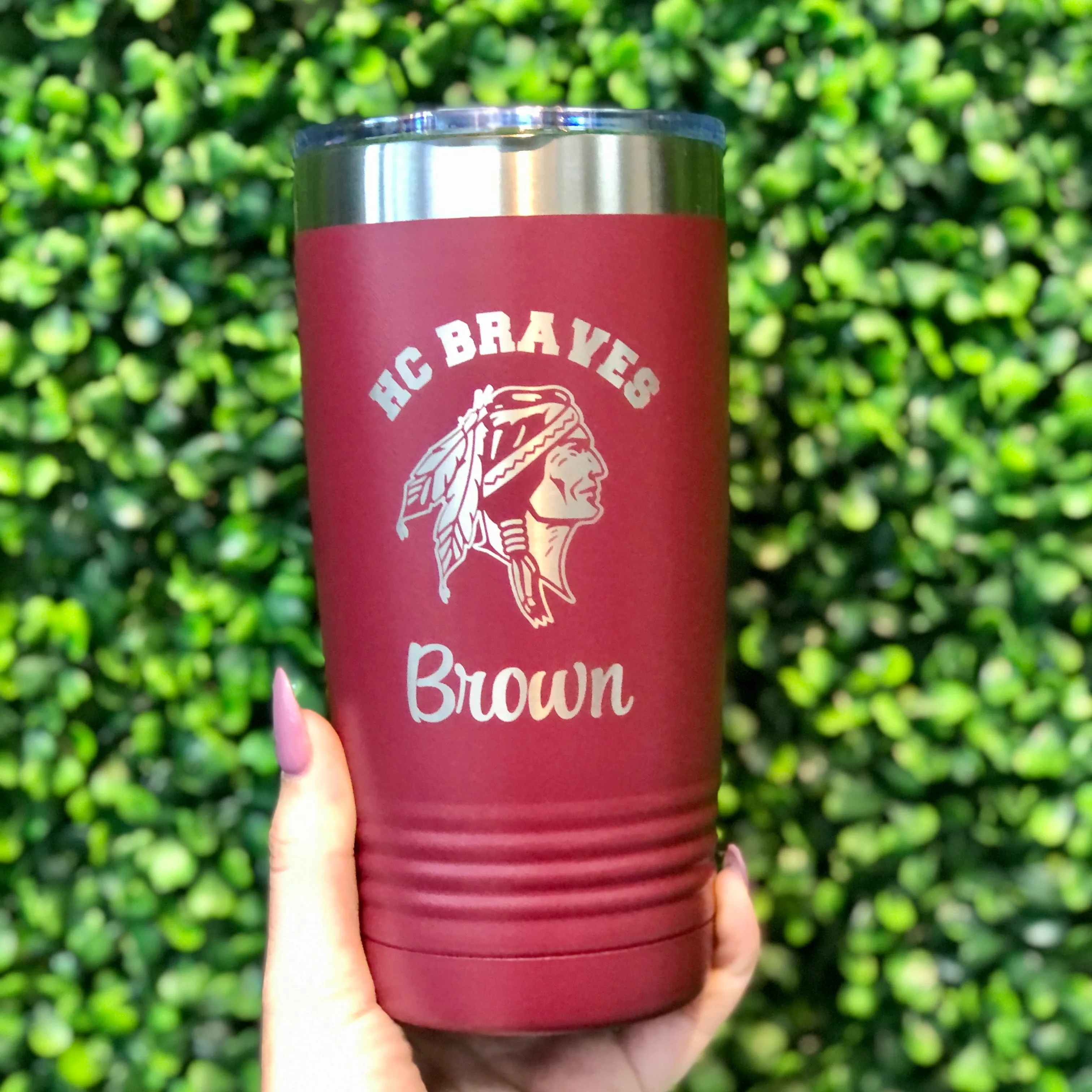 20 oz Custom Engraved Ribbed Tumbler