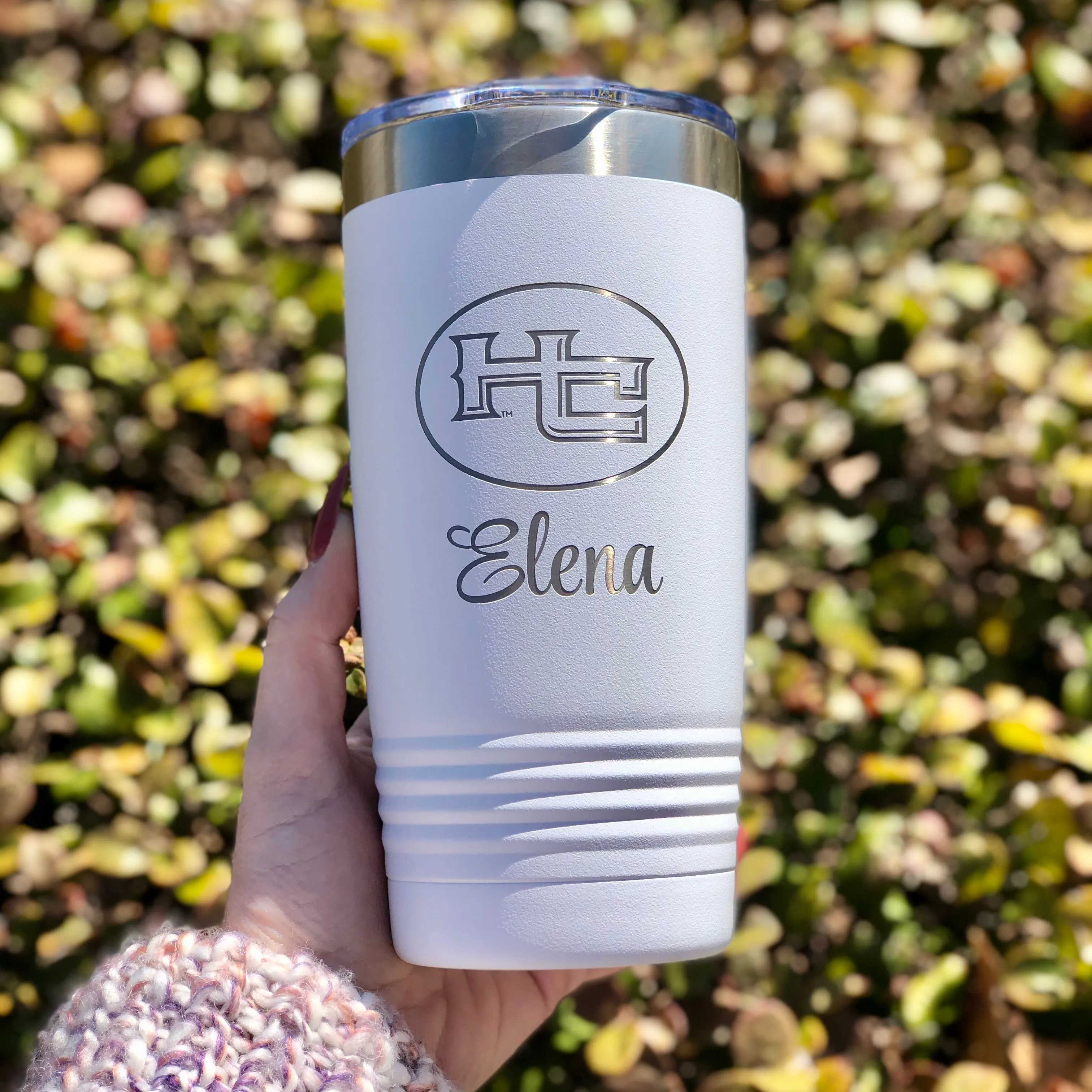 20 oz Custom Engraved Ribbed Tumbler
