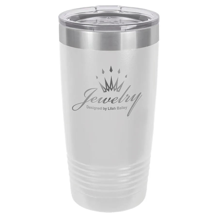 20 oz Custom Engraved Ribbed Tumbler