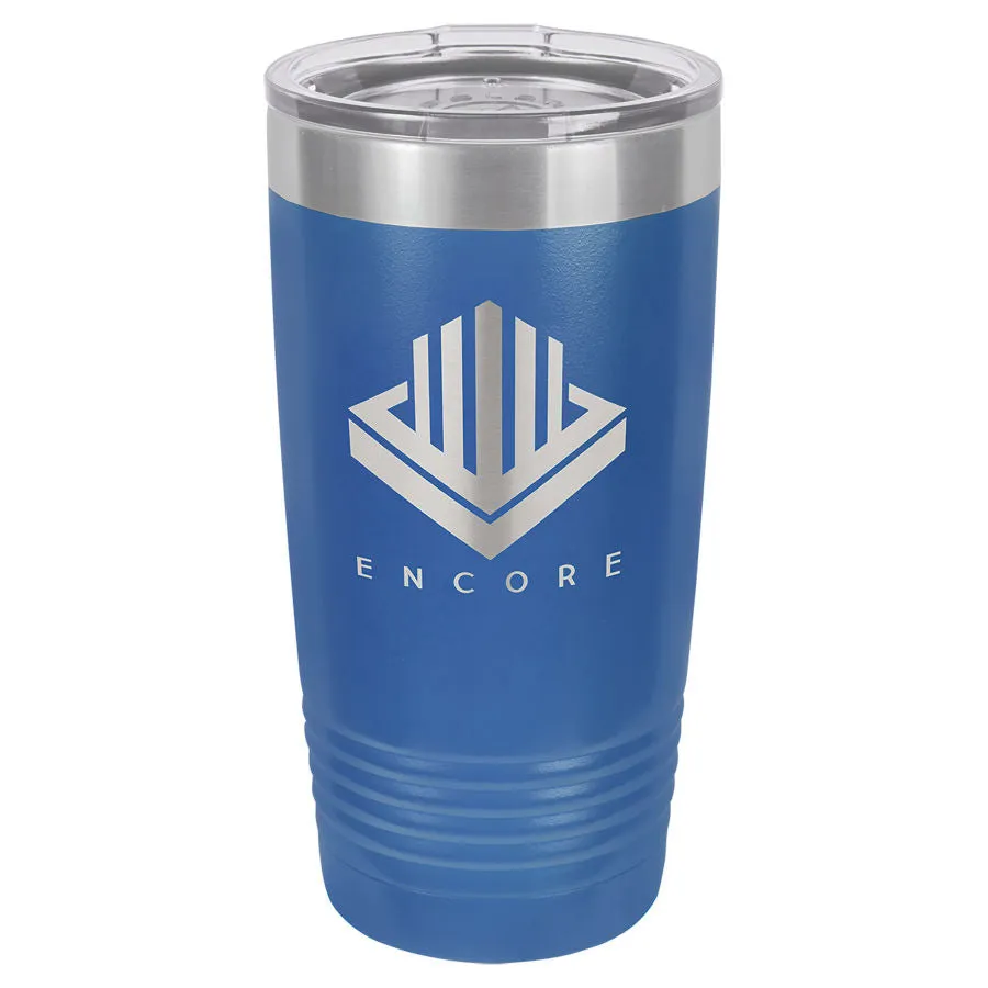 20 oz Custom Engraved Ribbed Tumbler