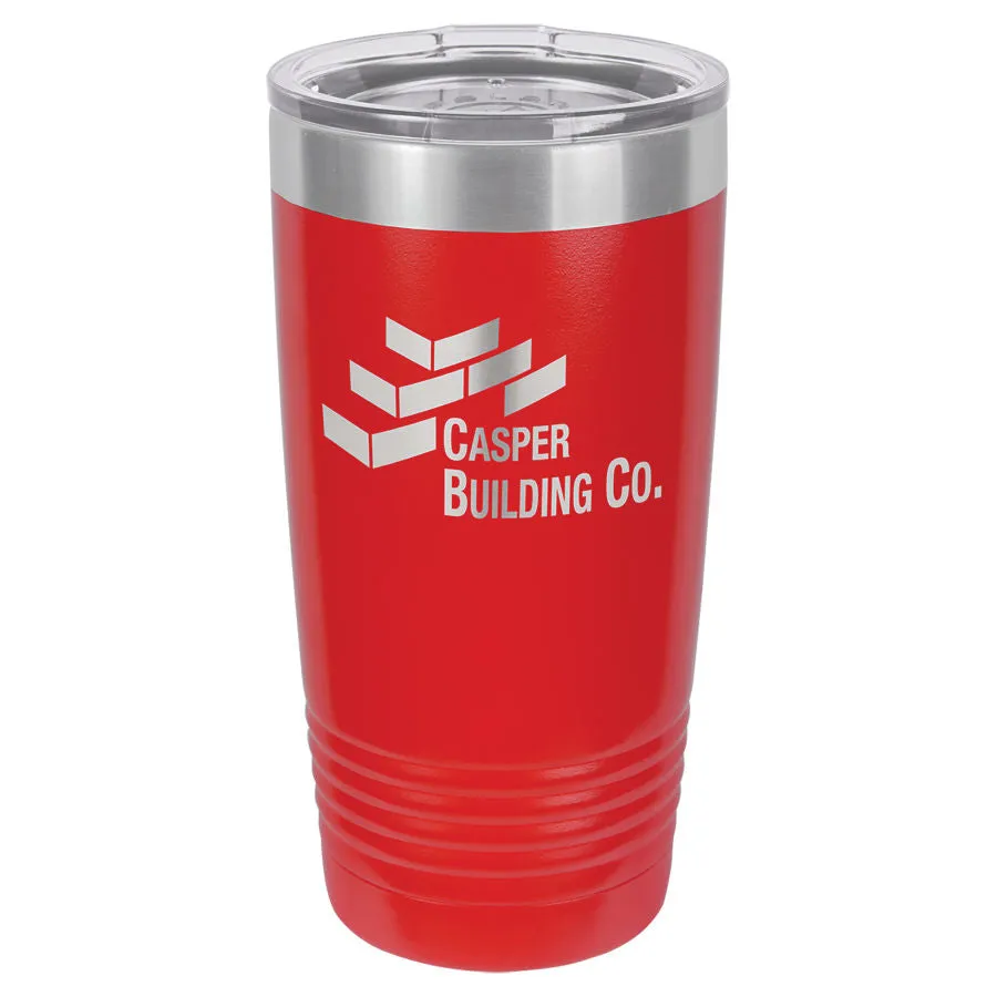 20 oz Custom Engraved Ribbed Tumbler