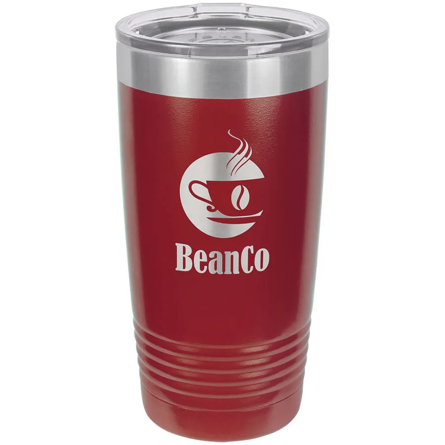 20 oz Custom Engraved Ribbed Tumbler