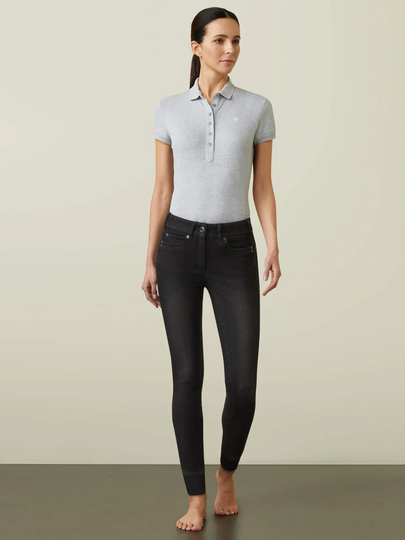 30% OFF - ARIAT Halo Denim Riding Breeches – Womens Full Seat - Black Rinse - Size: 32" Waist