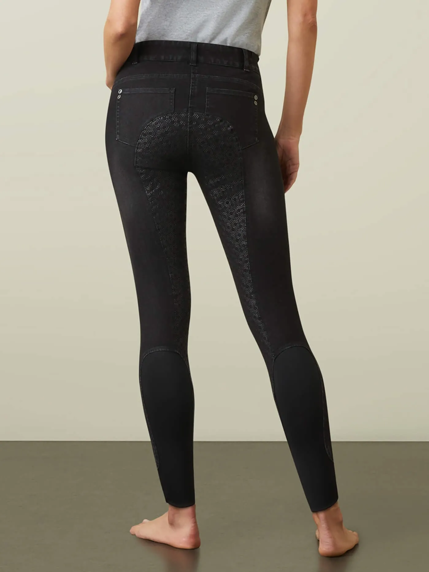 30% OFF - ARIAT Halo Denim Riding Breeches – Womens Full Seat - Black Rinse - Size: 32" Waist