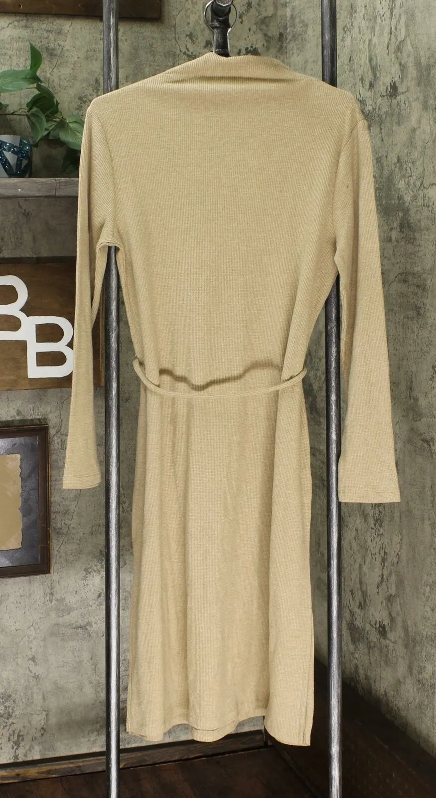 A New Day Women's Long Sleeve Mock Turtleneck Belted Knit Midi Dress