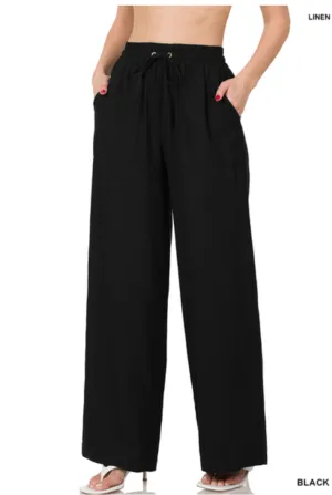 A Walk On The Beach Linen Pants-Multiple Colors Available