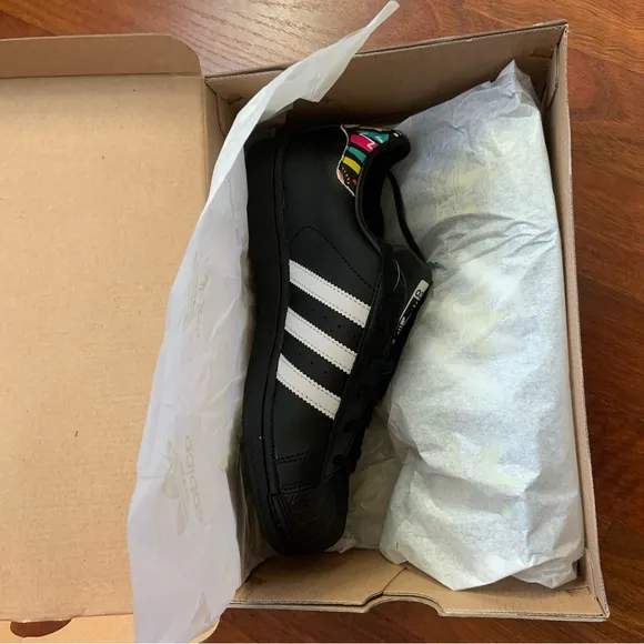 Adidas Originals Superstar J EE7500 Black Multicolor Sneakers