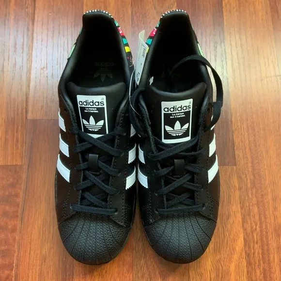 Adidas Originals Superstar J EE7500 Black Multicolor Sneakers