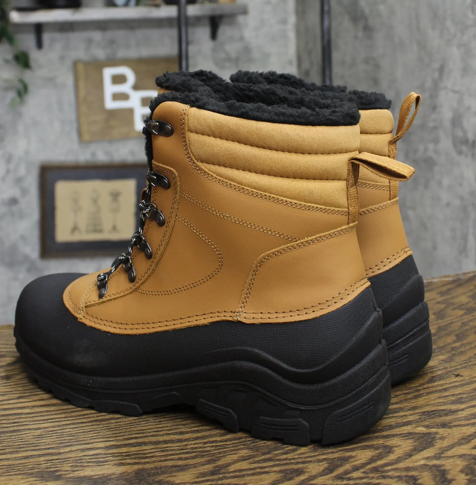 All In Motion Mens Blaise Winter Boots 91112082 Chestnut Brown 12