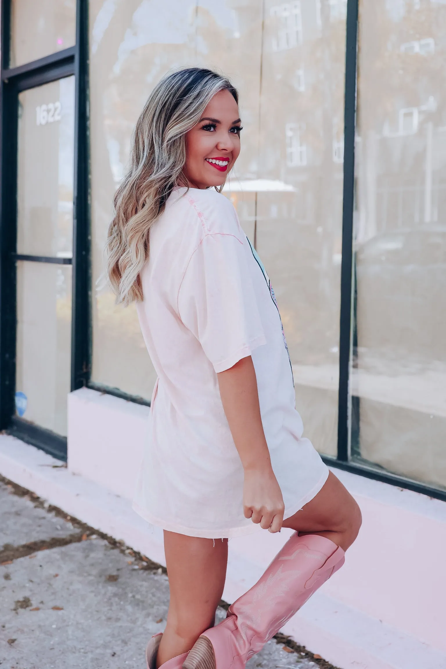 American Rodeo Graphic Tee - Mineral Pink