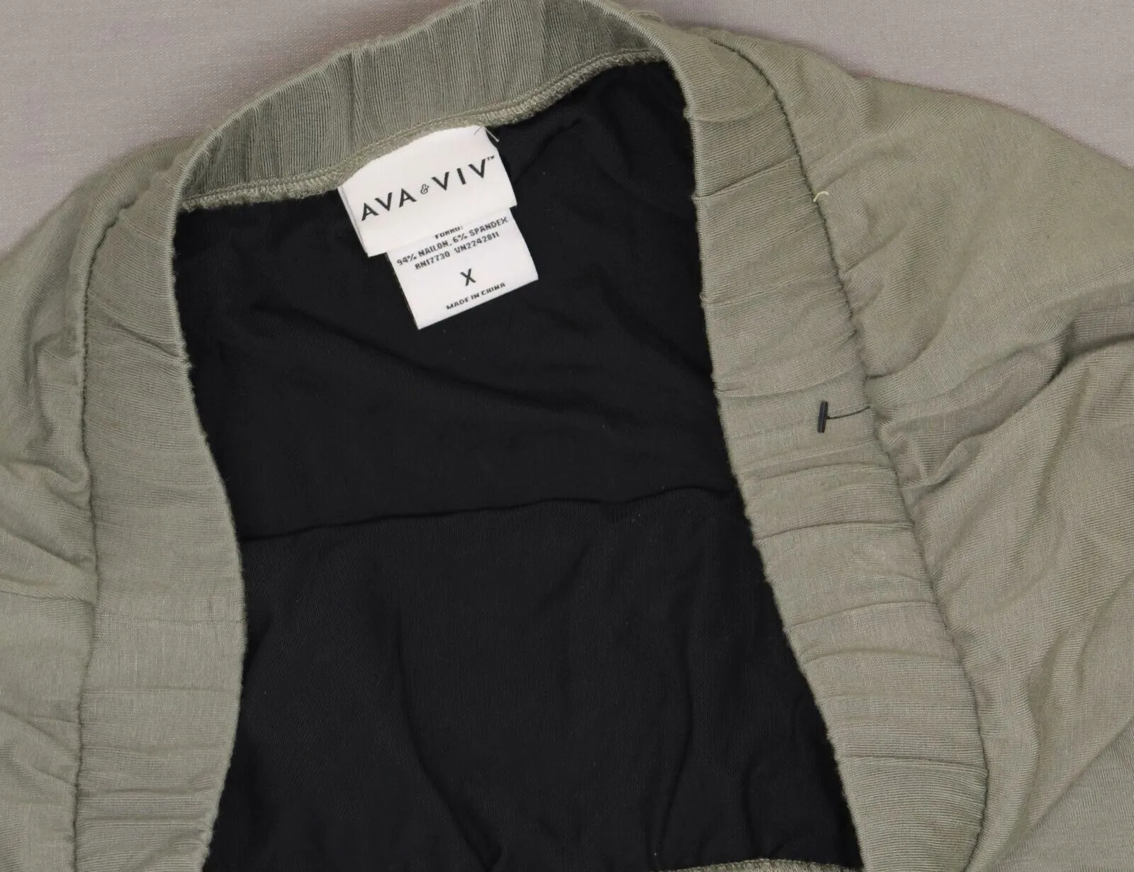 Ava & Viv Women's Plus Size Ruffle Hem High Low Skirt Olive Green Plus X