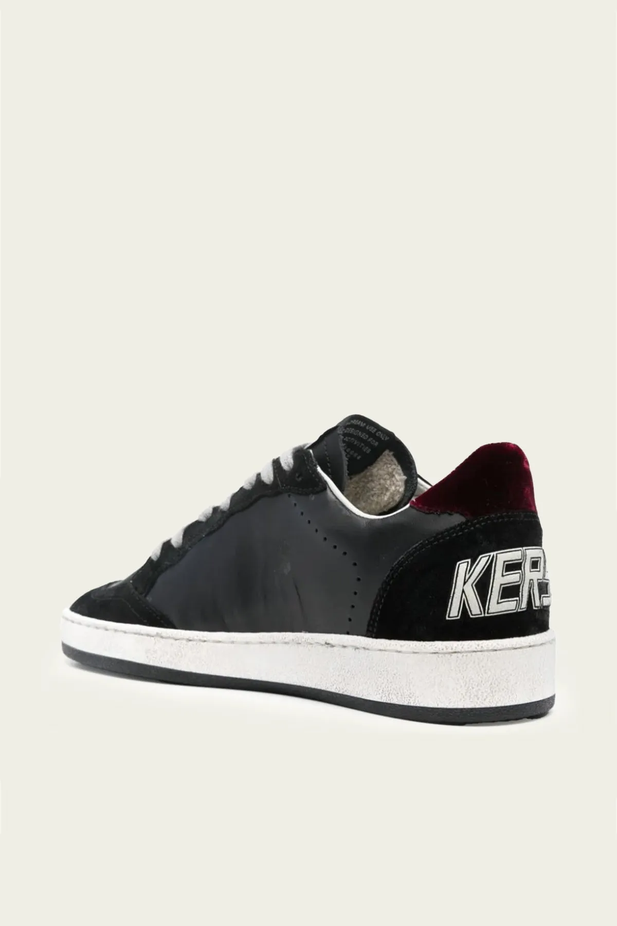 Ball-Star Black Suede Toe Leather Sneaker