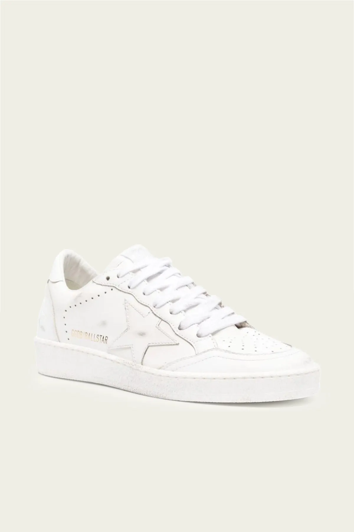 Ball-Star Optic White Leather Sneaker