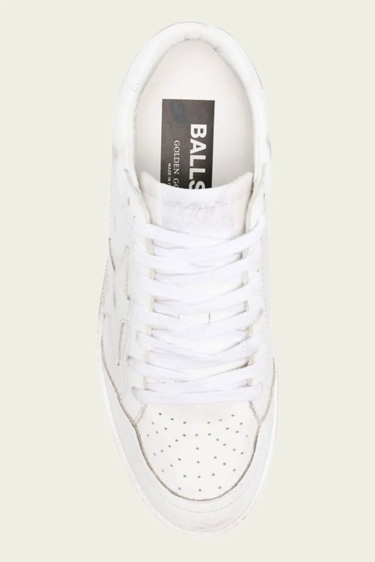 Ball-Star Optic White Leather Sneaker