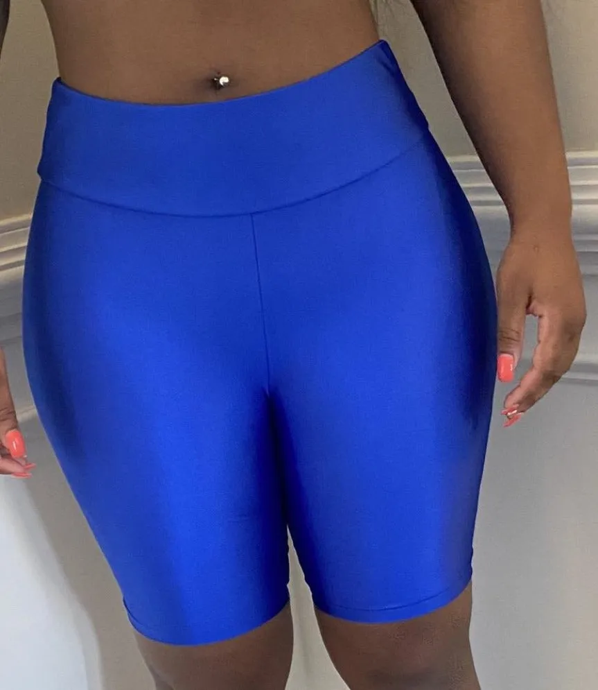 Basic Biker Short - 2 Colors available Cobalt Blue/Black