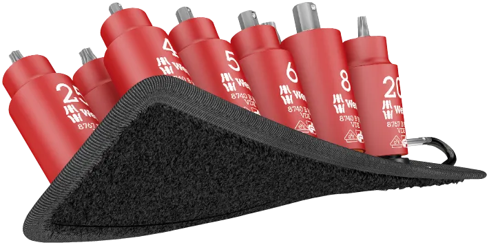 Belt B VDE 1 Zyklop bit socket set TORX® / hexagonal socket with holding function, 3/8" drive