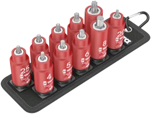 Belt B VDE 1 Zyklop bit socket set TORX® / hexagonal socket with holding function, 3/8" drive