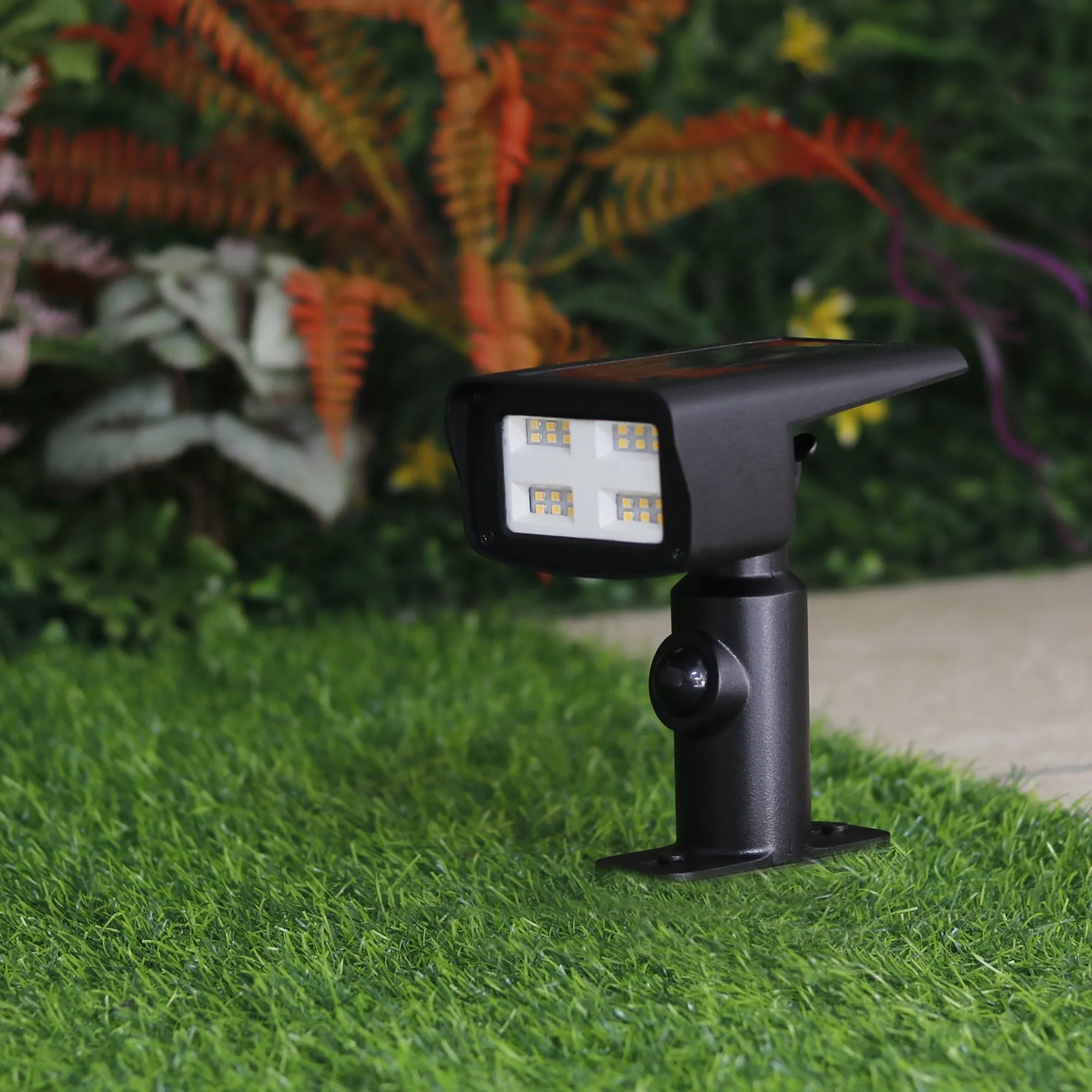 Better Homes & Gardens Solar Motion Sensor LED Spotlight 30-600 Lumens, Stake or