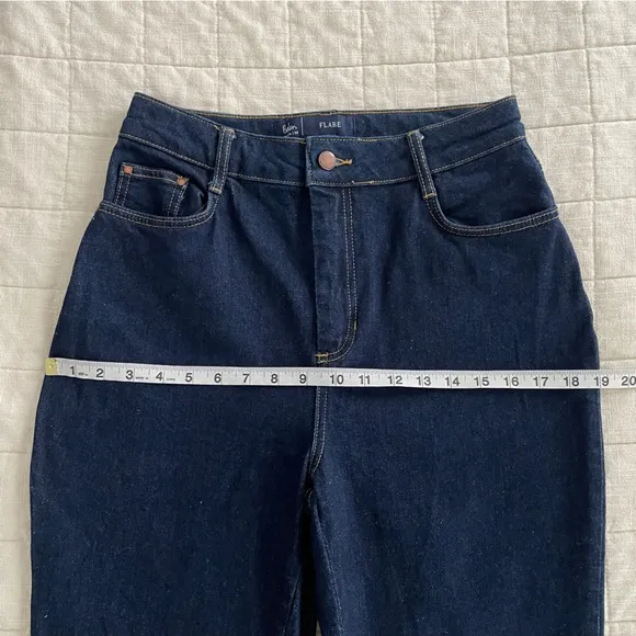 Boden High Rise Waist Smart Flare Jeans Indigo Size 8 Regular