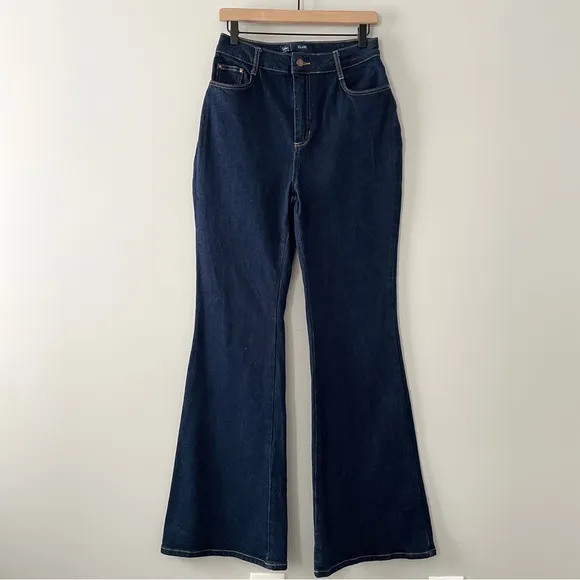 Boden High Rise Waist Smart Flare Jeans Indigo Size 8 Regular