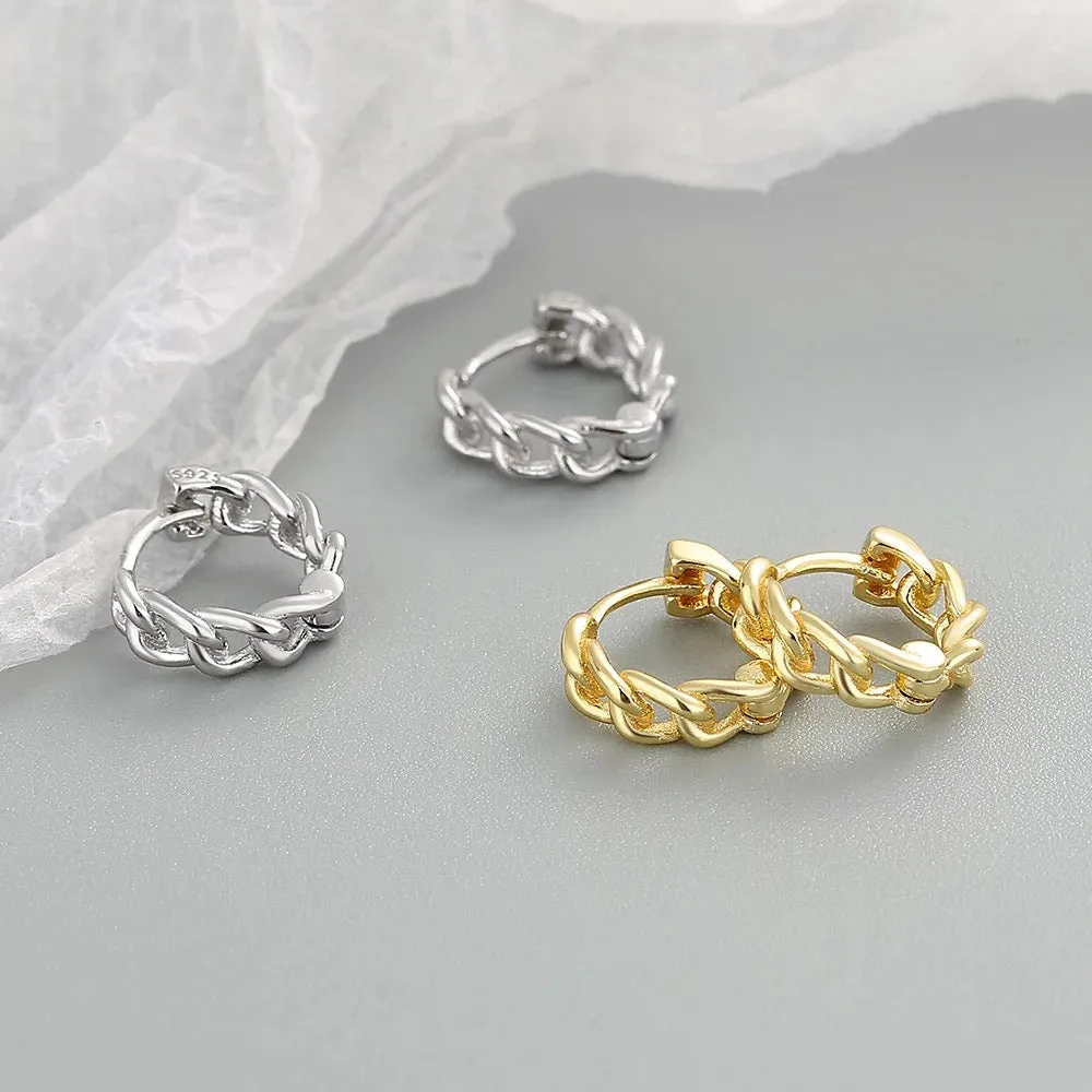 Boho & Mala 10cm 18k Gold Plated Hoop Huggie Earrings