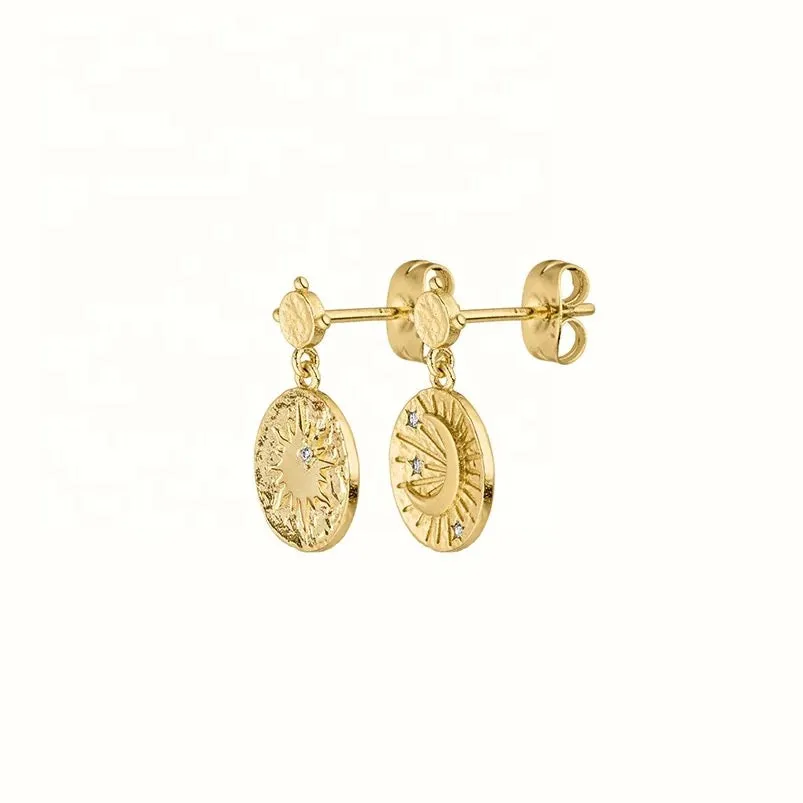 Boho & Mala 18k Gold Plated Stud Earrings