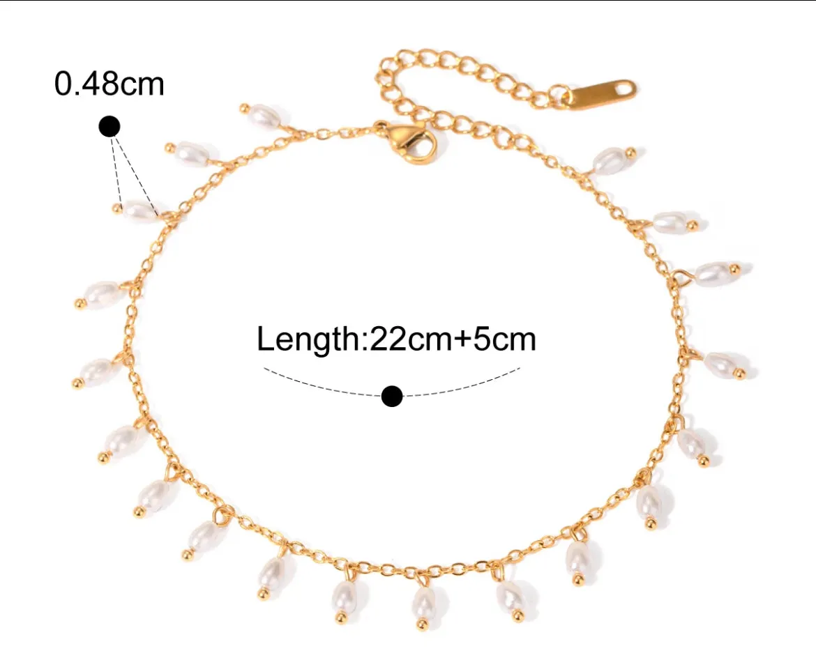 Boho & Mala 18K Gold / Stainless Steel Anklet