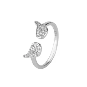 Boho & Mala Angel Wings Sterling Silver Ring (adjustable)