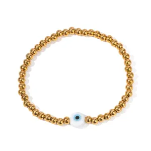 Boho & Mala Eye 18k Gold Plated Stainless Steel Bracelet