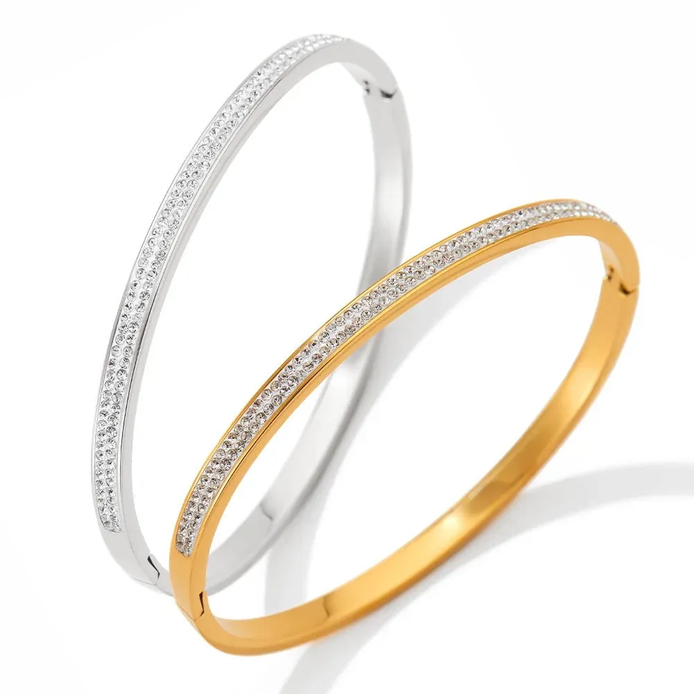 Boho & Mala Gold Bangle Bracelet