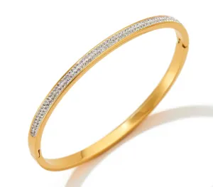 Boho & Mala Gold Bangle Bracelet
