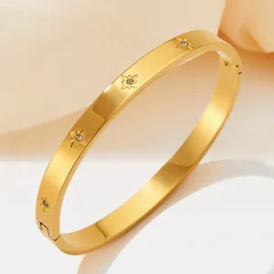 Boho & Mala Gold Bangle Bracelet