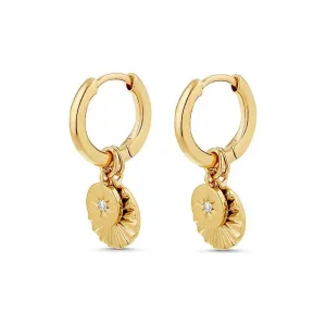 Boho & Mala Huggie 18k Gold Plated Hoop Earring