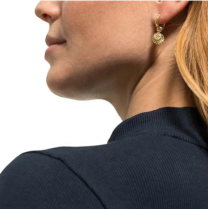 Boho & Mala Huggie 18k Gold Plated Hoop Earring