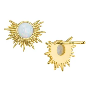 Boho & Mala Opal 18k Gold Plated Stud Earring