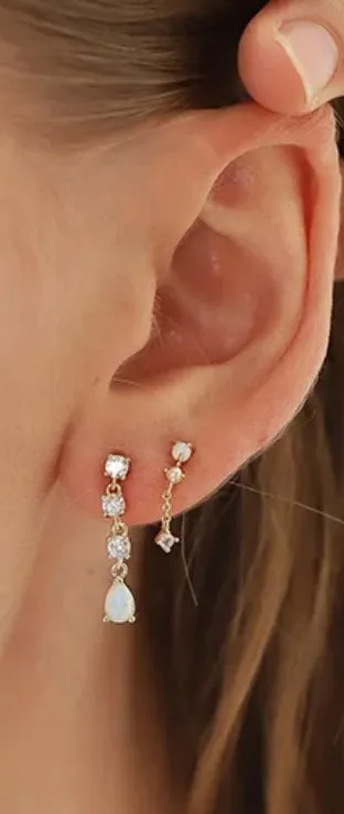 Boho & Mala Opal Sterling Silver Stud Earrings