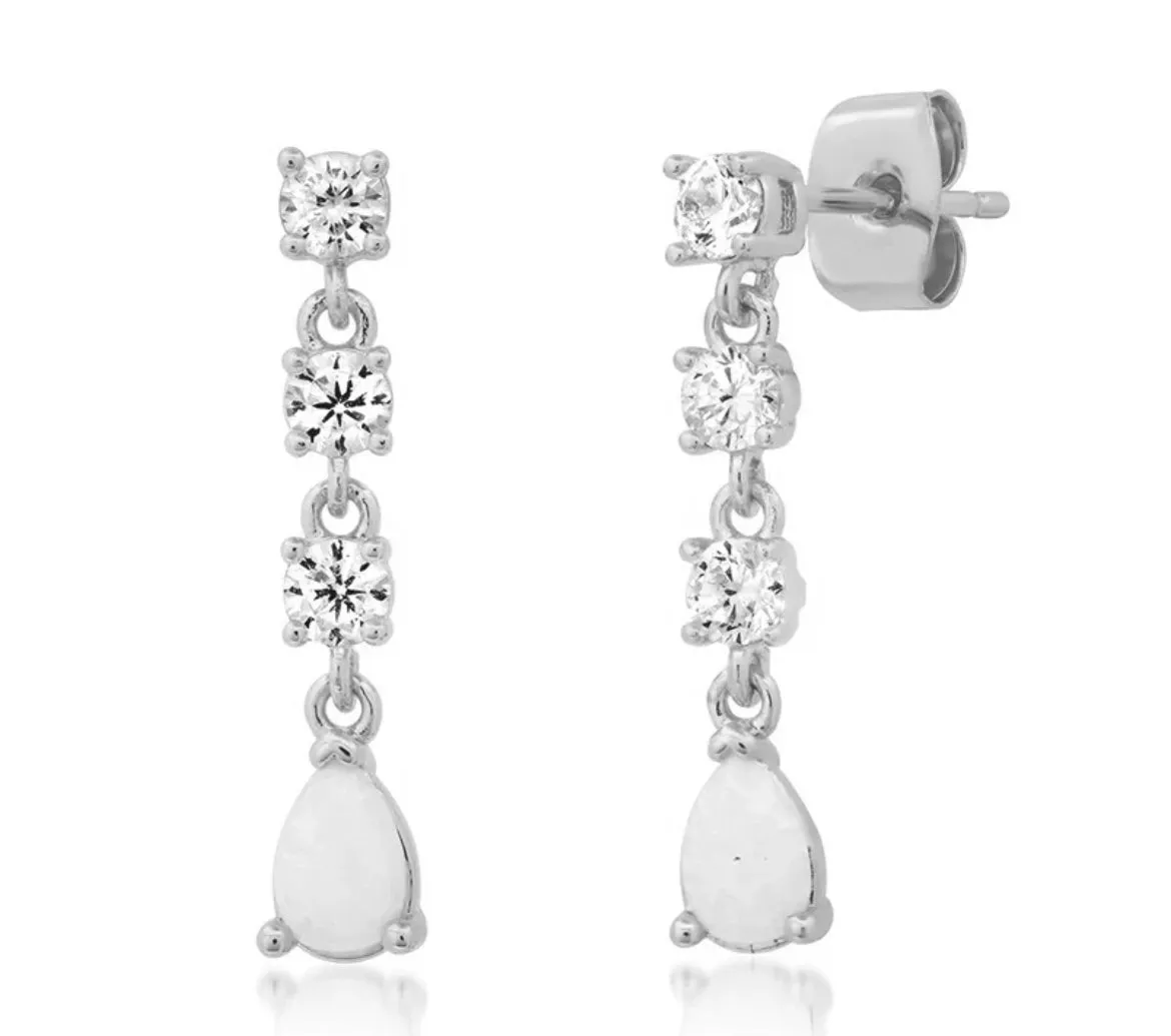 Boho & Mala Opal Sterling Silver Stud Earrings