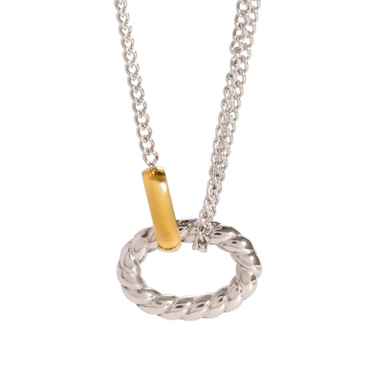Boho & Mala Stainless Steel Charm Gold Plated Necklace