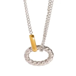Boho & Mala Stainless Steel Charm Gold Plated Necklace
