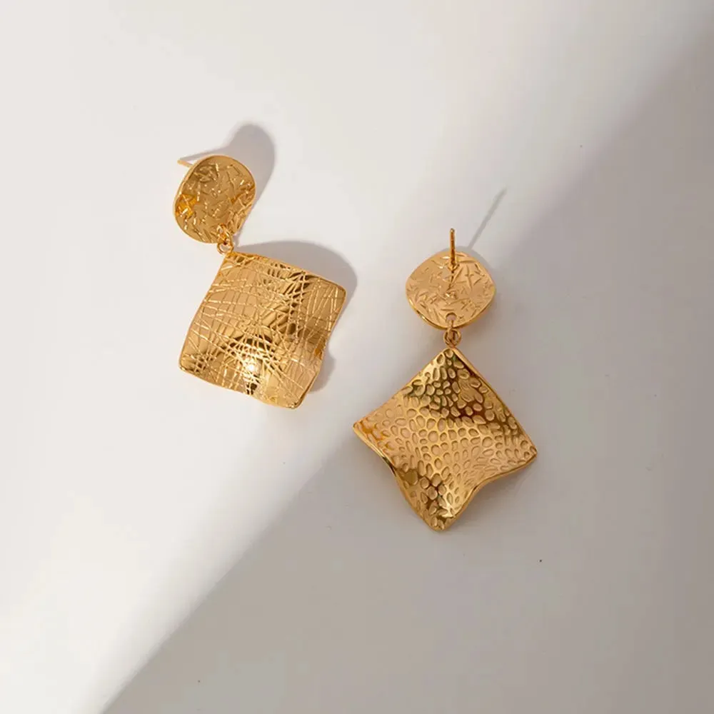 Boho & Mala Stainless Steel Gold Plated Hoop Earrings