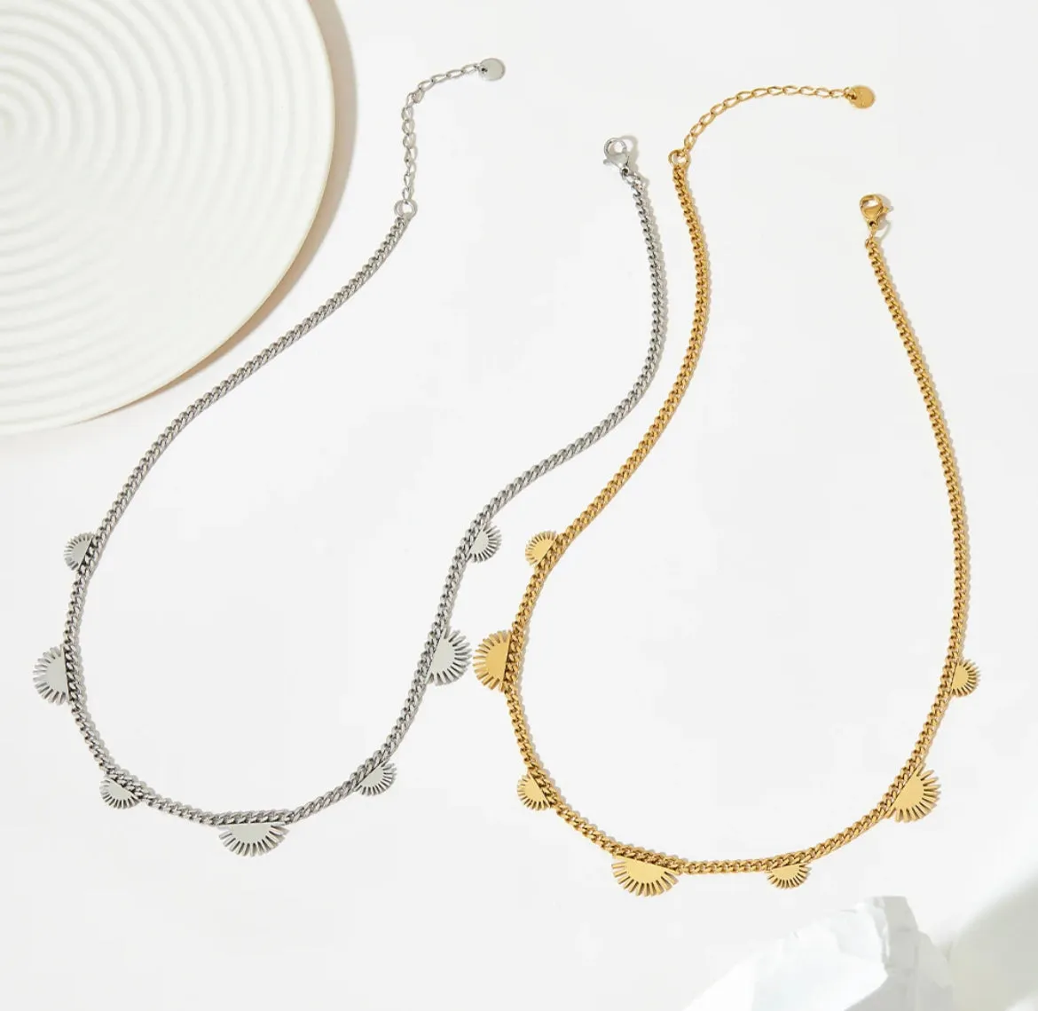 Boho & Mala Stainless Steel Pendant Necklace