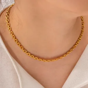 Boho & Mala Stainless Steel/18k Gold Plated Necklace