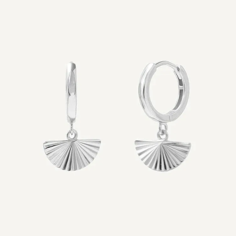 Boho & Mala Sterling Silver Hoop Huggie Earrings