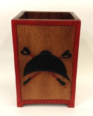 Box Waste Container Riding Helmet and Whips