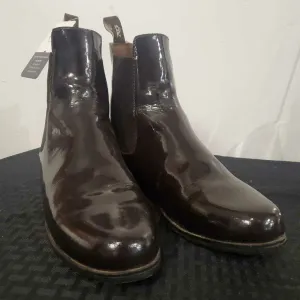 Brown Patent Leather Boots 10