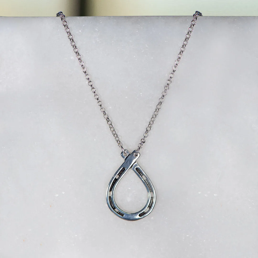 Cali - Lobster Clasp Horseshoe Loop Sterling Silver Necklace