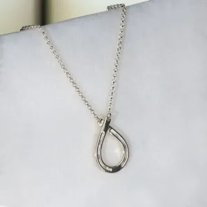 Cali - Lobster Clasp Horseshoe Loop Sterling Silver Necklace