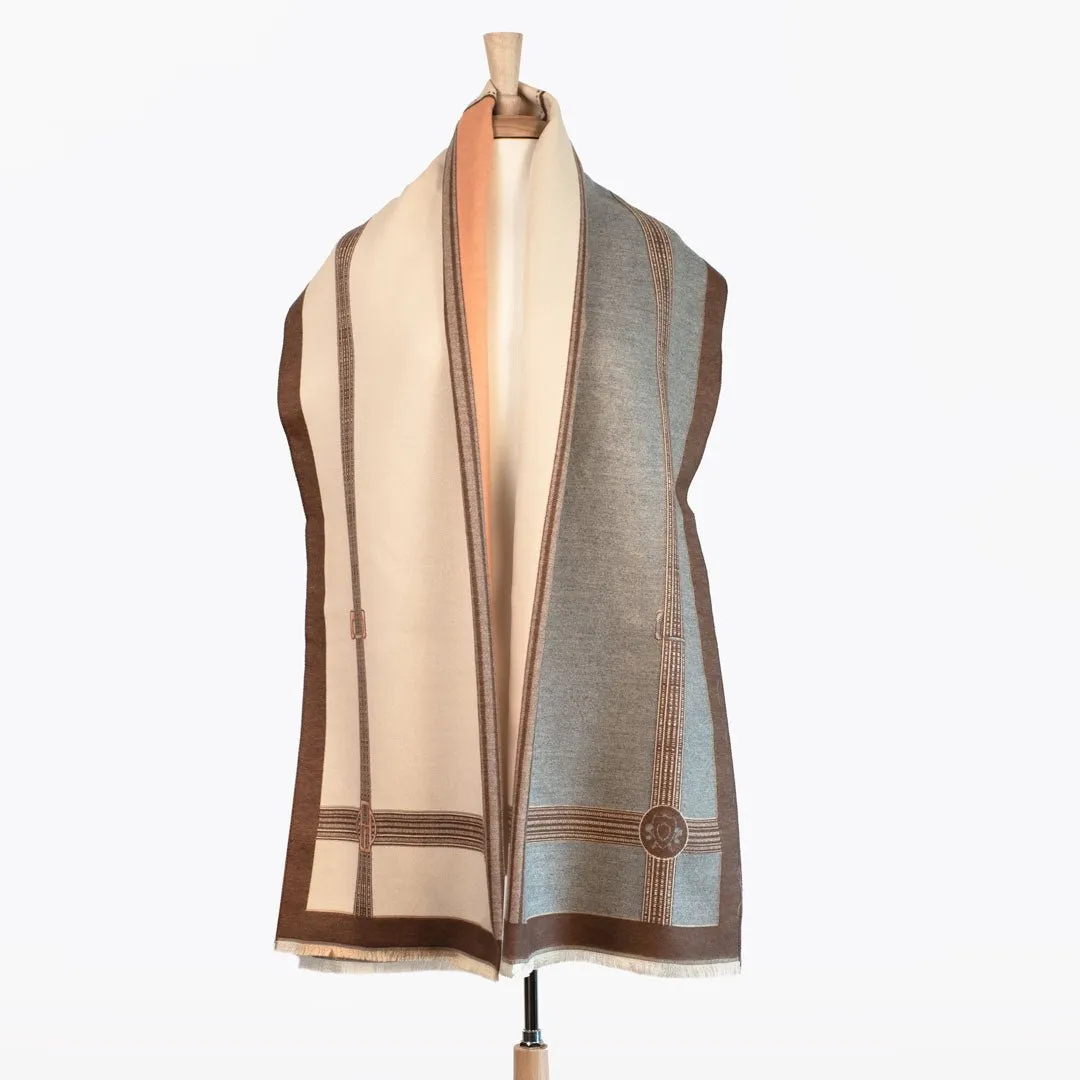 Cavelleti -  Equestrian Motif Luxe Shawl
